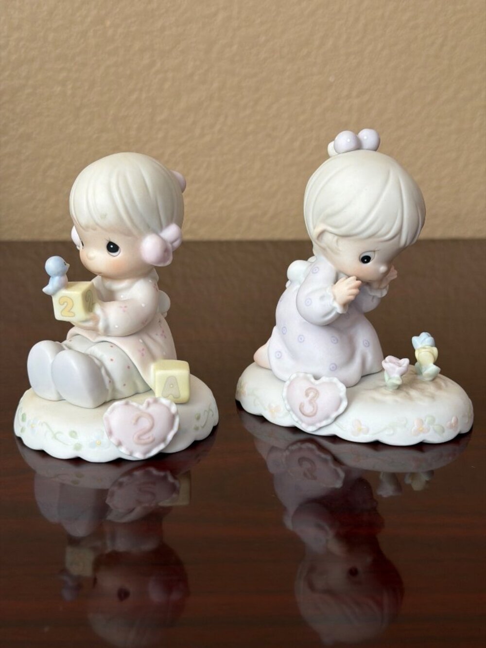 2 X Precious Moments Growing in Grace Age 2/3 Bday Girl 136212/136220 - No Box - Picture 1 of 13